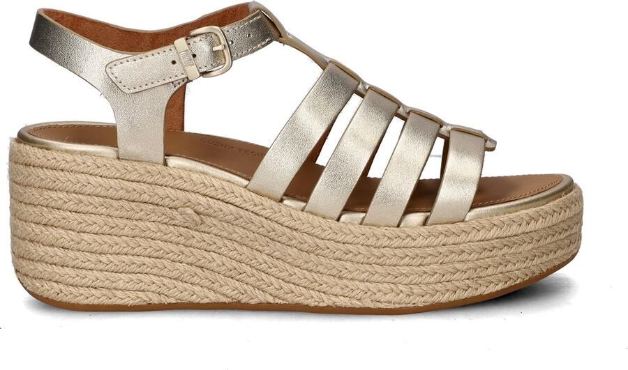 Fitflop Sleehaksandaaltjes PLATFFORMS plateau sandaal in mooie metallic-look - Foto 4