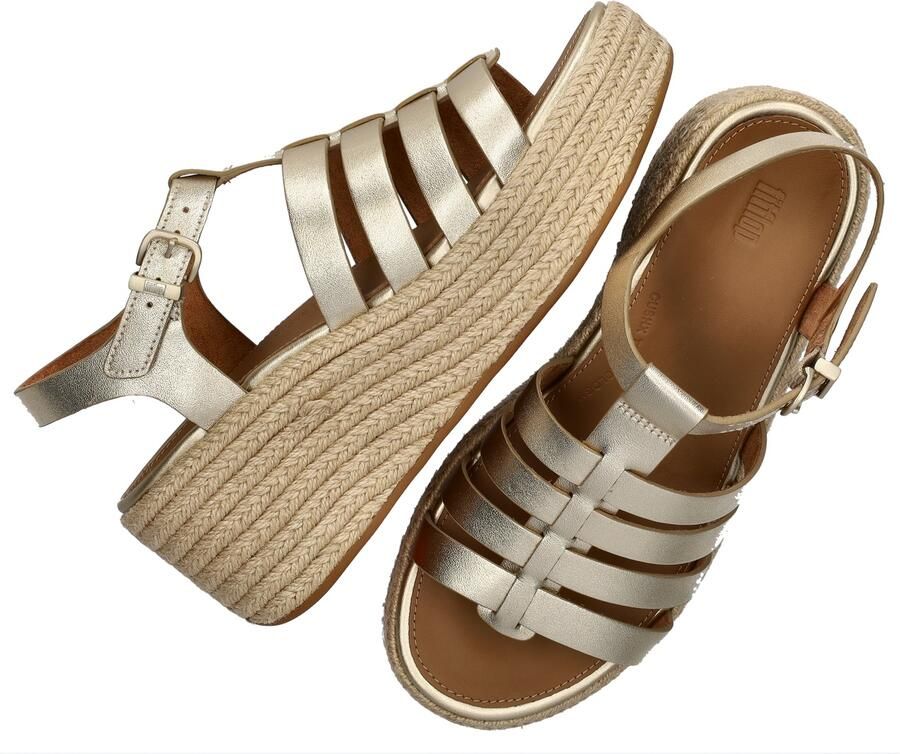 Fitflop Sleehaksandaaltjes PLATFFORMS plateau sandaal in mooie metallic-look - Foto 5