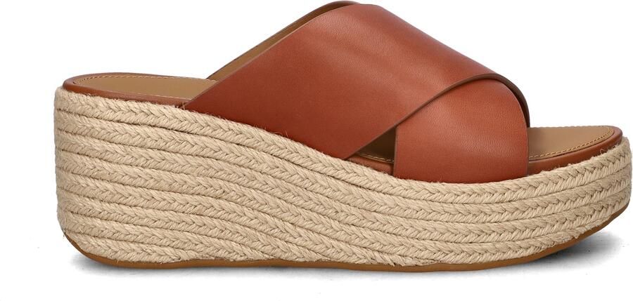 FitFlop Platfforms Espadrille Leather Wedge Cross Slides BRUIN - Foto 2