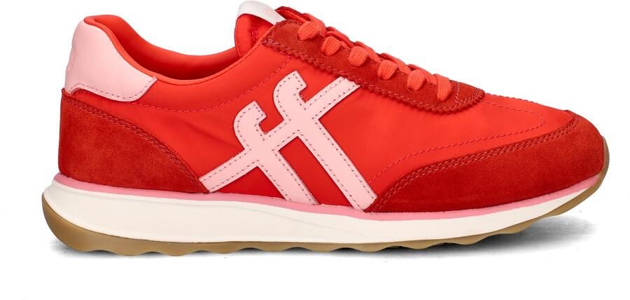 FitFlop Retro-Q FF Fabri Suede Sneakers Dames Sneakers Cherry Tomato Warm Pink - Foto 3