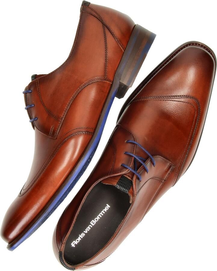 Floris van Bommel DE STIJLER 07.00 Volwassenen Heren veterschoen Nette herenschoenen Cognac - Foto 10