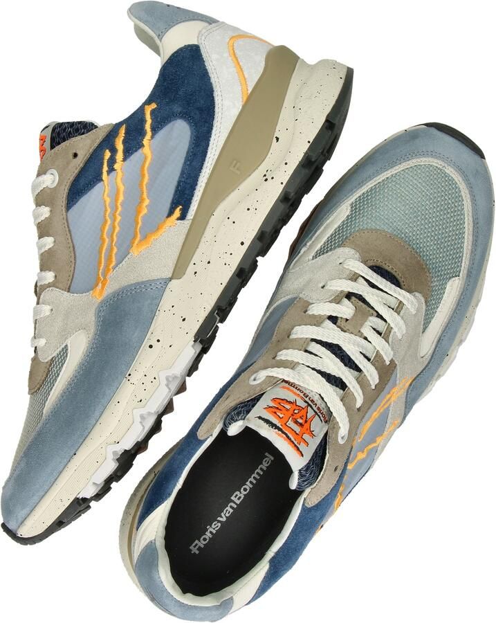 Floris van Bommel heren sneaker De Treener suède blauw beige art.SFM 10243 42 02 06.07 Lightblue g - Foto 7