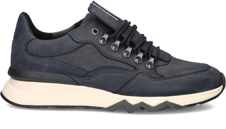 FLORIS VAN BOMMEL Lage Sneakers Heren Sfm-10135 De Zager Mesh Blauw - Foto 10