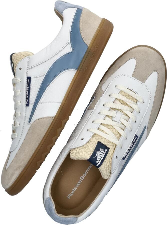 Floris van Bommel De Zaler 01.18 leren sneakers wit beige blauw - Foto 11