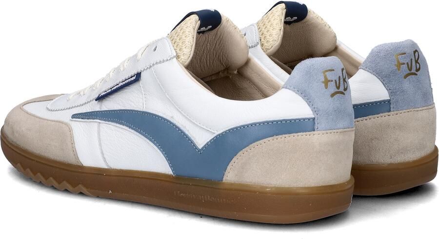 Floris van Bommel De Zaler 01.18 leren sneakers wit beige blauw - Foto 12