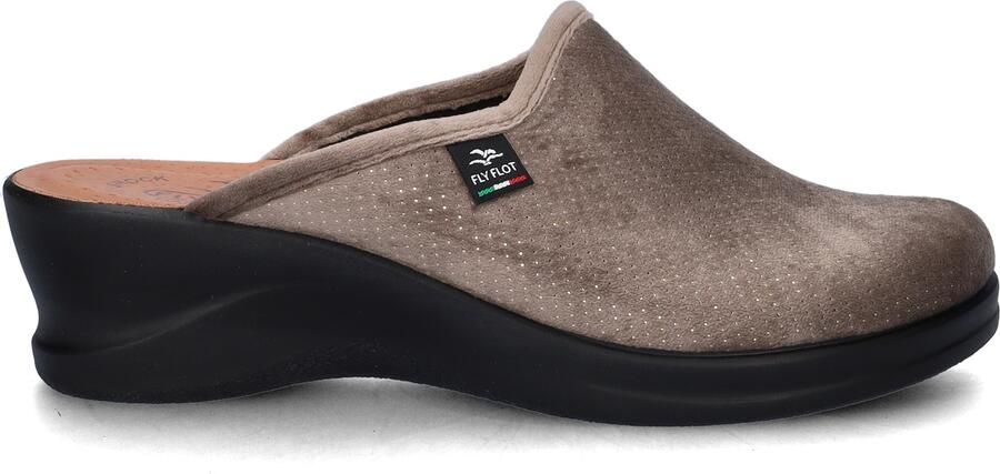 Fly Flot velours pantoffels taupe - Foto 7