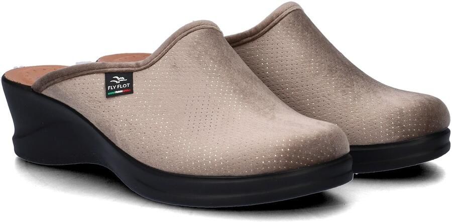 Fly Flot velours pantoffels taupe - Foto 5