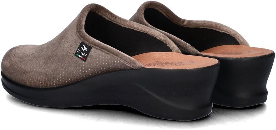Fly Flot velours pantoffels taupe - Foto 6