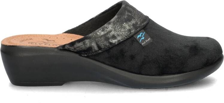 Fly Flot pantoffels zwart