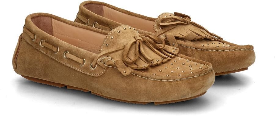 FRED DE LA BRETONIERE Mocassins Dames Billy Indy Suède Camel - Foto 5