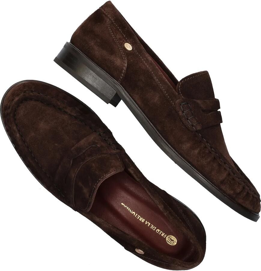 Fred de la Bretoniere Bodil Beau Loafers Dames Instappers Bruin - Foto 7