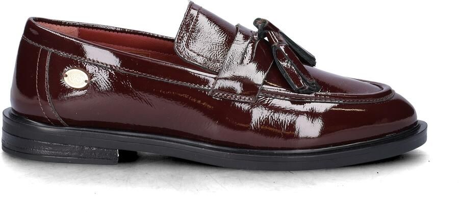 Fred de la Bretoniere FAIRY MOCCY Loafer Wrinkle Patent Bordeaux Red - Foto 6