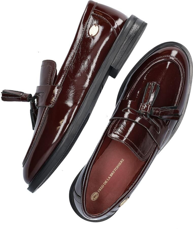 Fred de la Bretoniere FAIRY MOCCY Loafer Wrinkle Patent Bordeaux Red - Foto 7