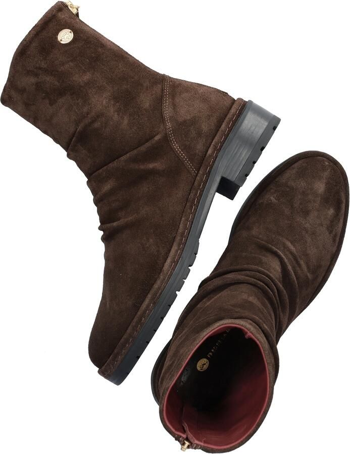 Fred de la Bretoniere Flint Jimmy leren suède enkelboots donkerbruin - Foto 5
