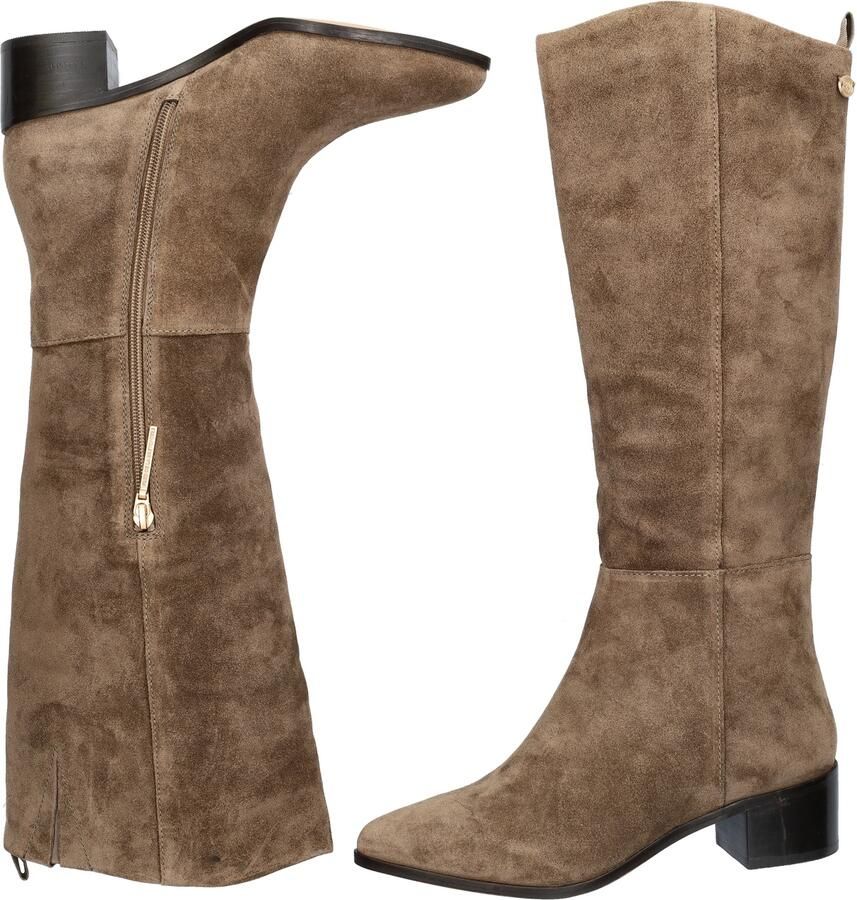 FRED DE LA BRETONIERE Hoge Laarzen Dames Frolly Slob Maat: 37 Materiaal: Suède Kleur: Taupe - Foto 5