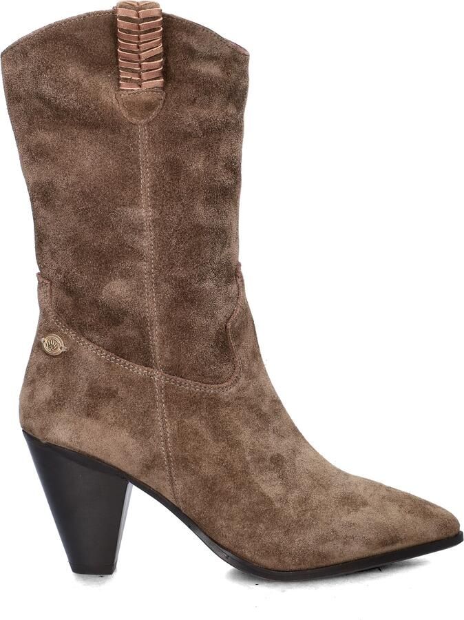 Fred de la Bretoniere GALIA WEST Cowboy Boot Suede Taupe