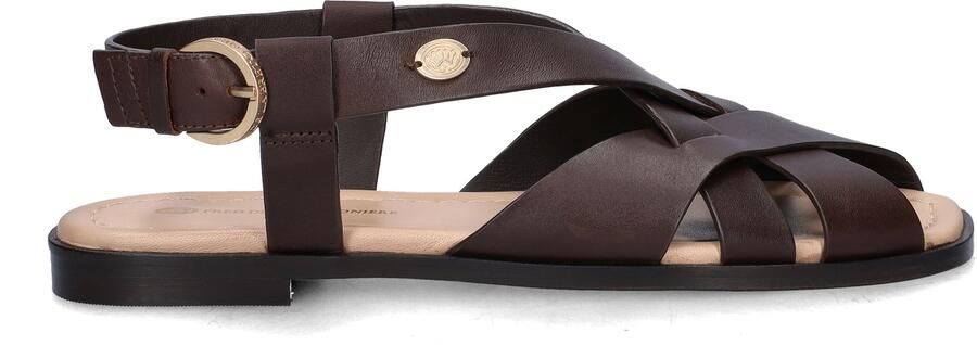 FRED DE LA BRETONIERE Sandalen met Hak Dames Gitel Cross Maat: 39 Materiaal: Leer Kleur: Zwart - Foto 6