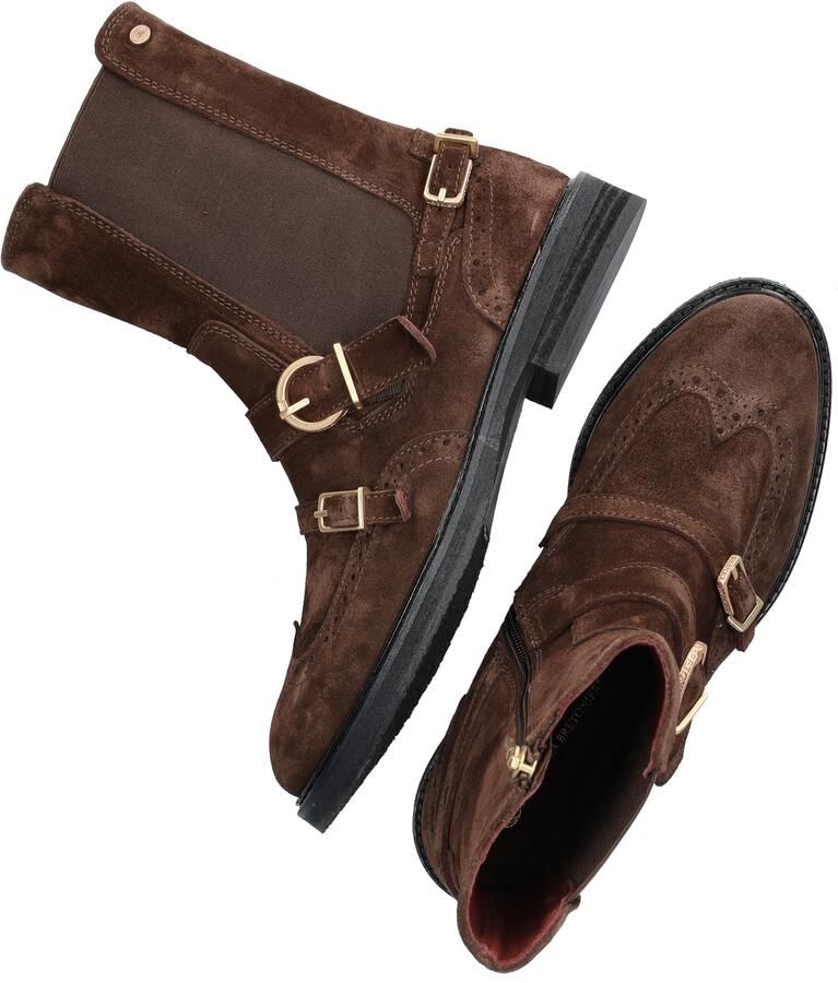 Fred de la Bretoniere PARIS EDANE Ankle Boot Suede Dark Brown - Foto 8