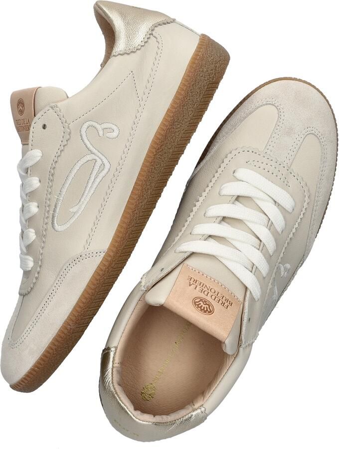 FRED DE LA BRETONIERE Lage Sneakers Dames Pearl Sign Maat: 38 Materiaal: Leer Kleur: Beige - Foto 8