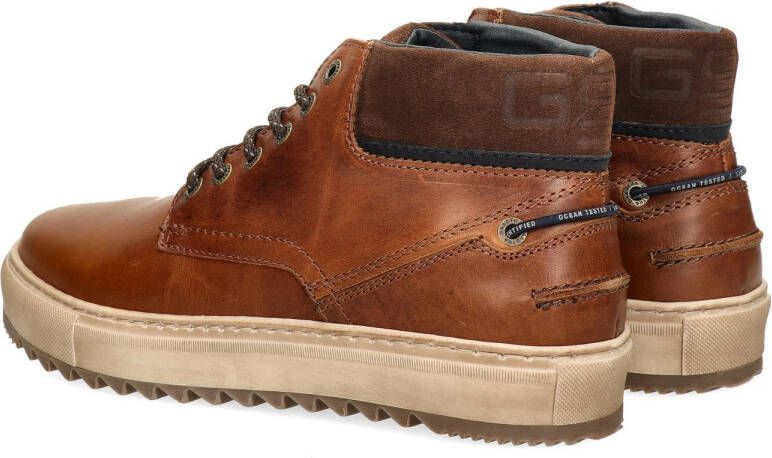 Gaastra Led Mid Oil M Hoge sneakers Leren Sneaker Heren Cognac - Foto 6