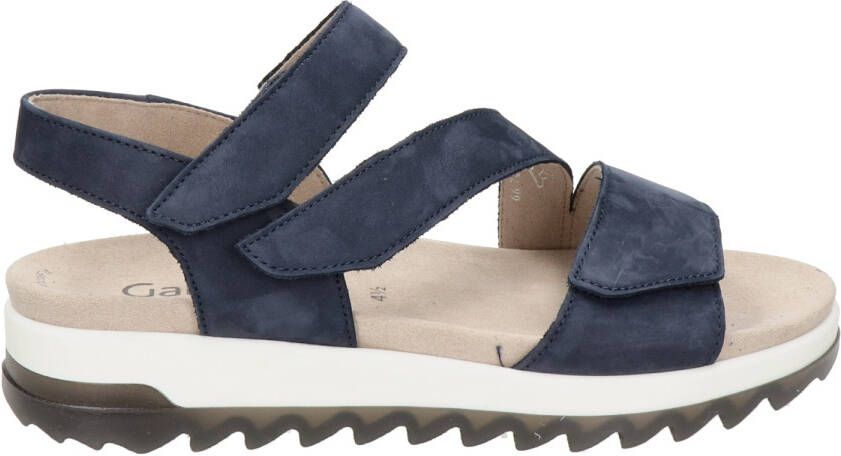 Gabor Florenz comfort nubuck sandalen blauw - Schoenen.nl