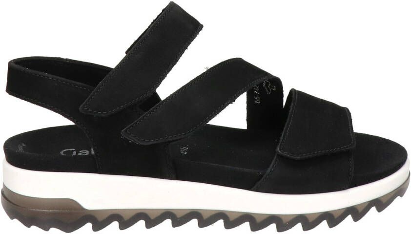 Gabor Florenz comfort nubuck sandalen zwart - Schoenen.nl