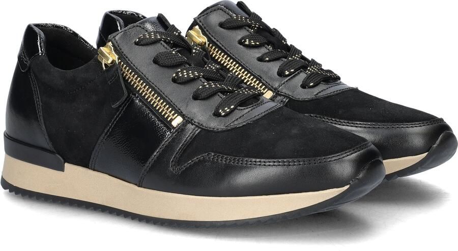 Gabor Vrouwen Leren Lage sneakers Damesschoenen 73.420 nub Zwart - Foto 5