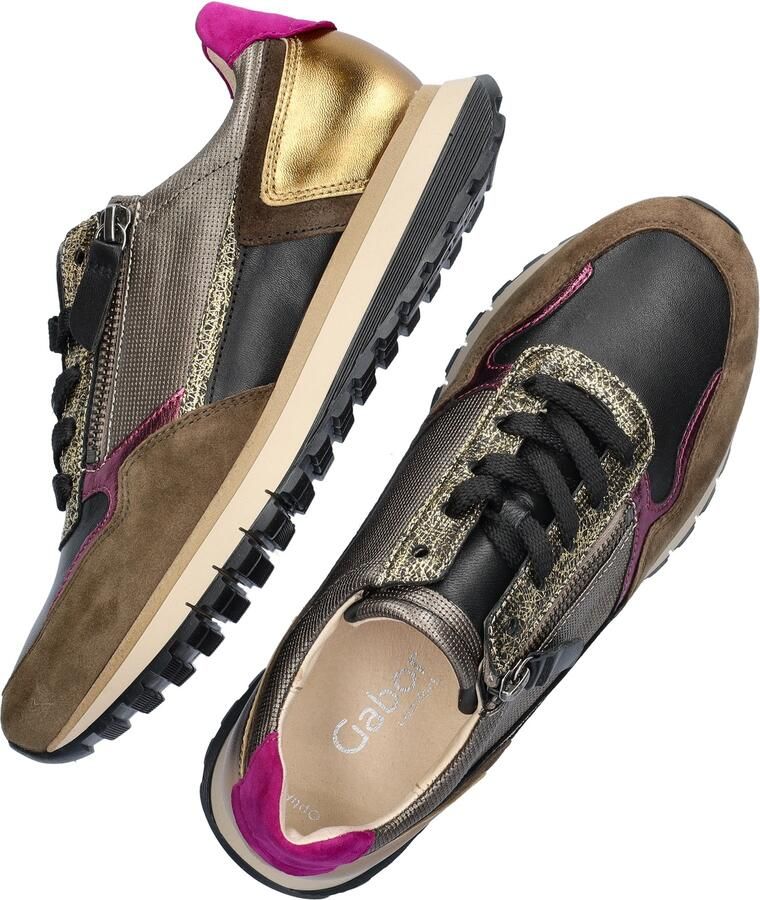 GABOR Lage Sneakers Dames 378 Maat: 38 5 Materiaal: Leer Kleur: Zwart - Foto 7