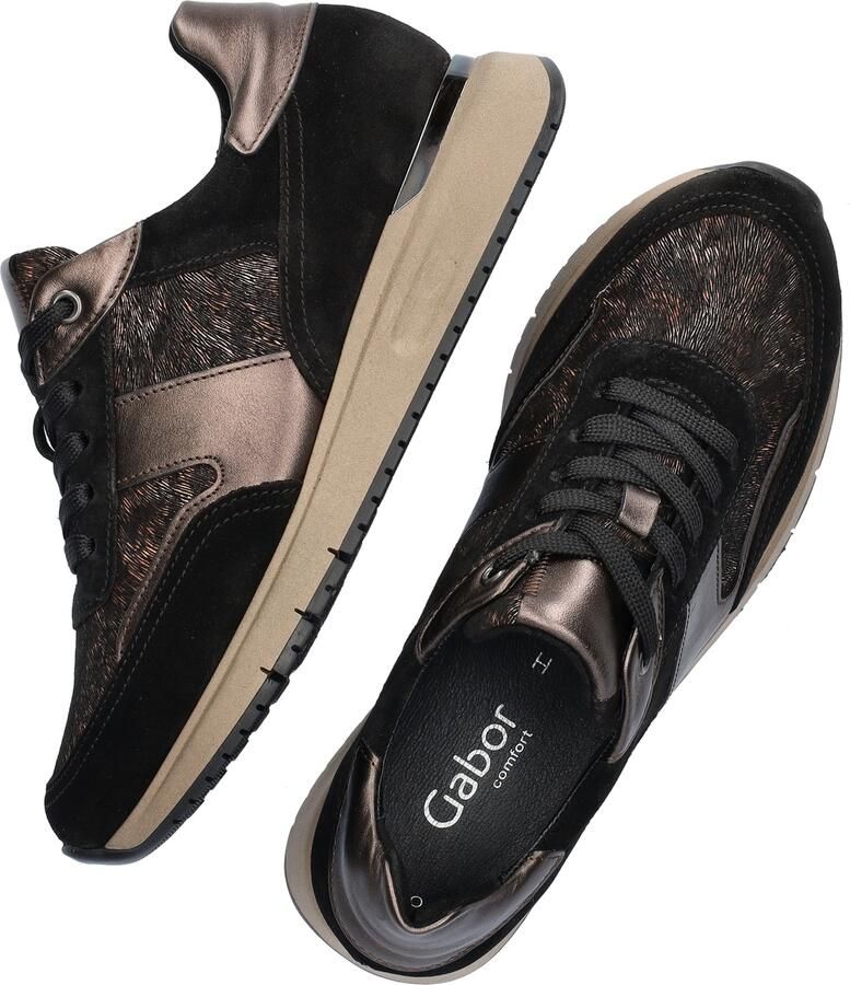 Gabor Comfort Optifit dames sneaker Zwart bruin - Foto 3
