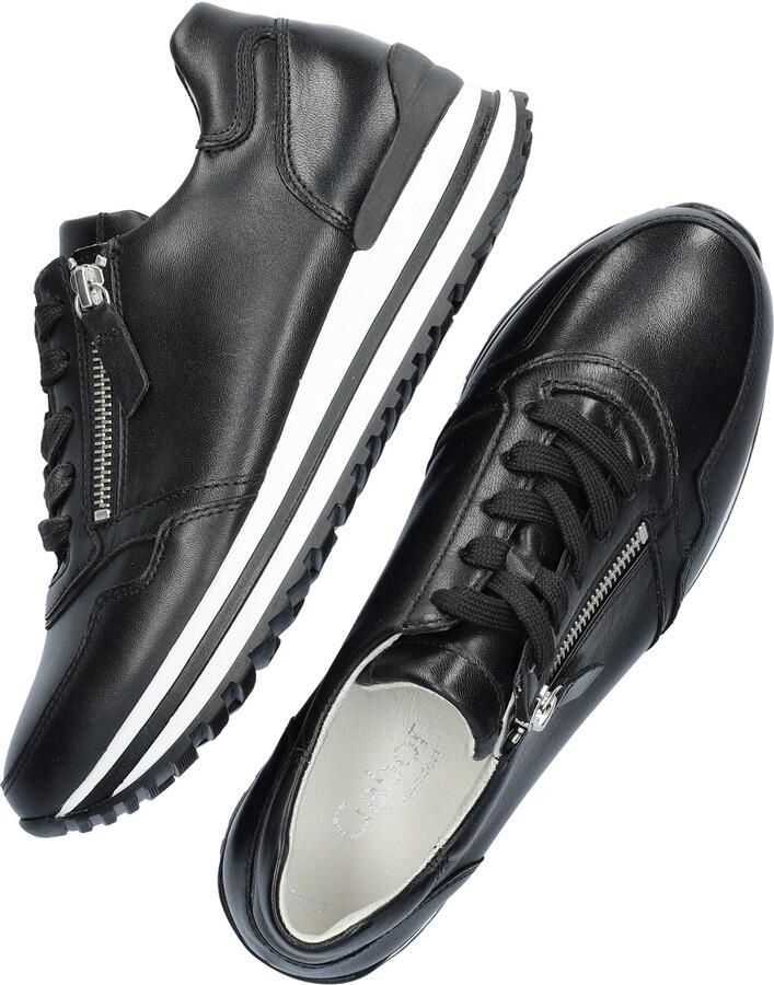 Gabor 528 Lage sneakers Leren Sneaker Dames Zwart - Foto 11
