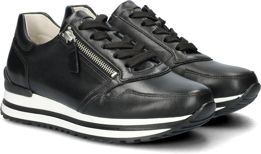 Gabor 528 Lage sneakers Leren Sneaker Dames Zwart - Foto 12