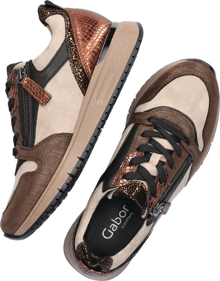 Gabor Sneaker 76.466.40 Bruin Beige Combi Wijdte H - Foto 5
