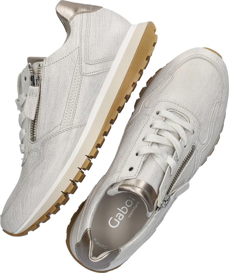 Gabor Hagedis Satijn Sneakers White Dames - Foto 5