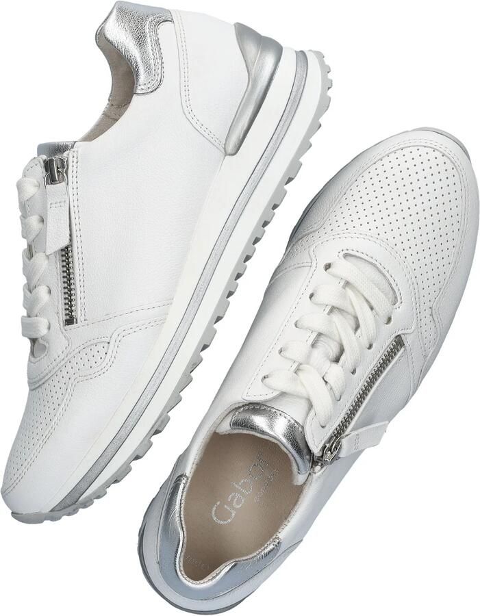 Gabor Witte Zilveren Leren Sport Basket Multicolor Dames - Foto 19
