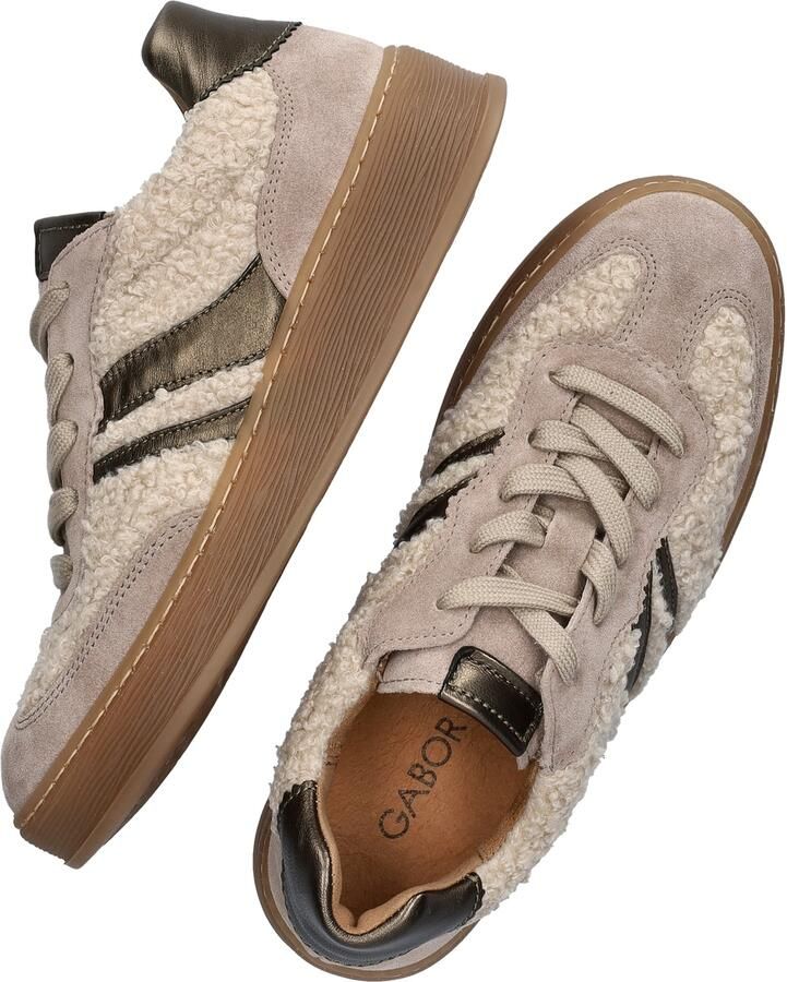 GABOR Sneakers laag beige bruin goud - Foto 5