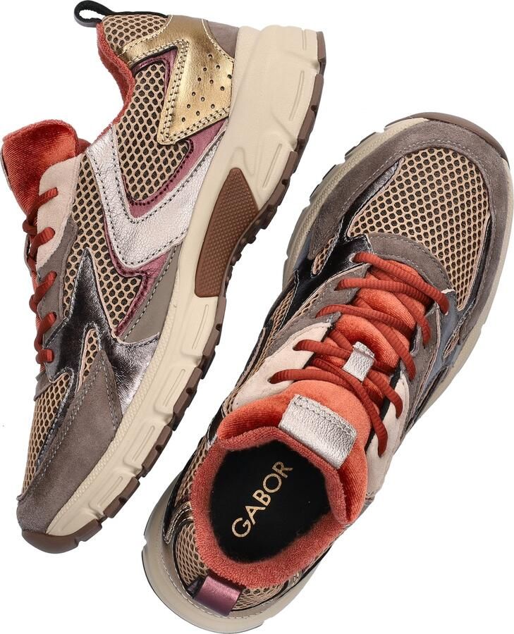 Gabor Sneakers Metallic taupe roze Suède - Foto 4
