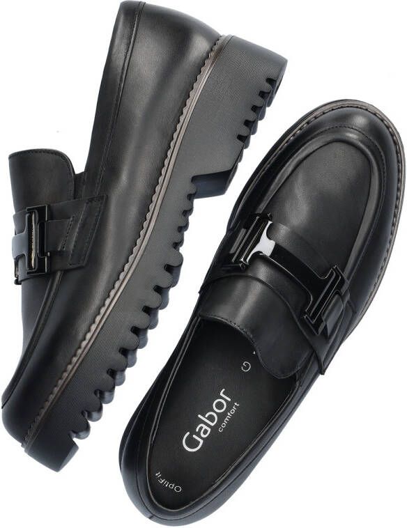 GABOR Loafers Dames 452 Maat: 35 5 Materiaal: Leer Kleur: Zwart - Foto 6
