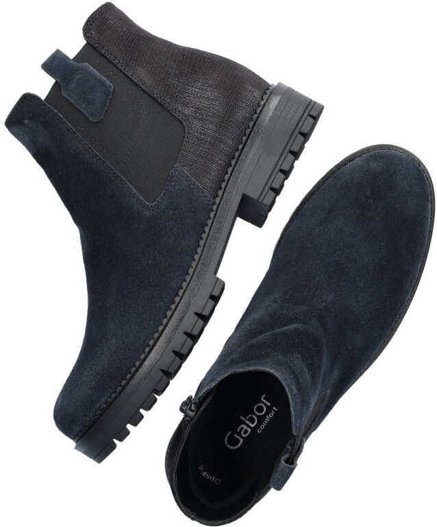 Gabor Suède Chelsea Boot met Metallic Detail Blue Dames - Foto 6