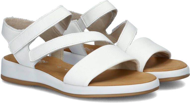 Gabor Witte Leren Sandalen Klittenbandsluiting White Dames - Foto 10