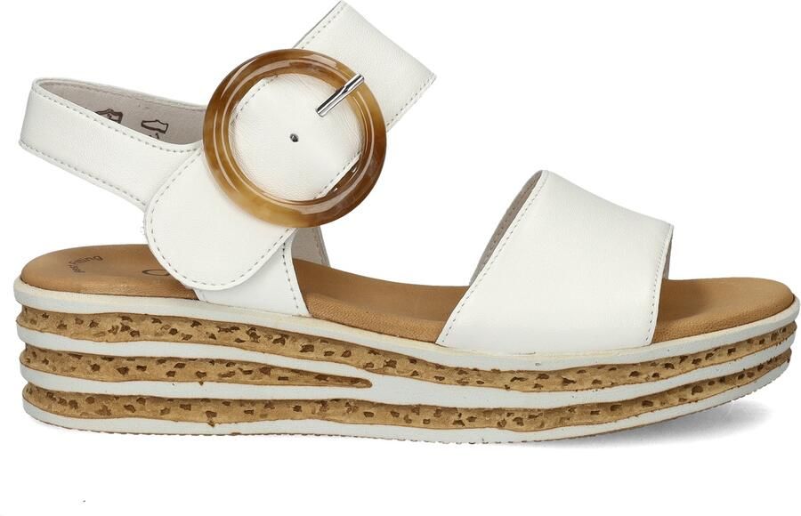 Gabor Beige Leren Sandalen Comfortabele Ronde Vorm Beige Dames - Foto 13