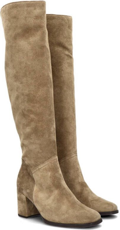 Gabor 95.629.14 Beige Lange velours laarzen smalle leest - Foto 7