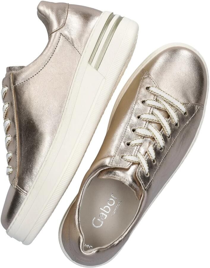 Gabor Roségouden Metallic Sneakers met Optifit Voetbed Yellow Dames - Foto 8
