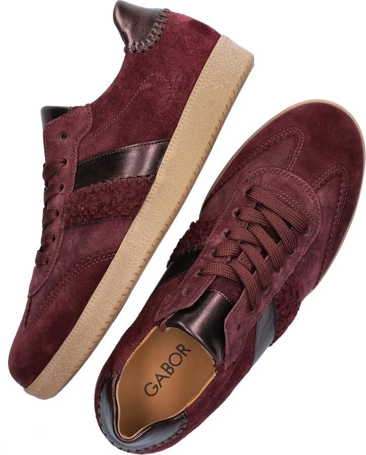 Gabor suède bordeaux dames sneakers - Foto 4