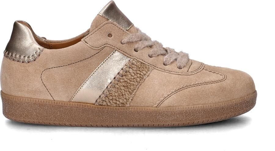 Gabor zandkleurige suède dames sneakers - Foto 3