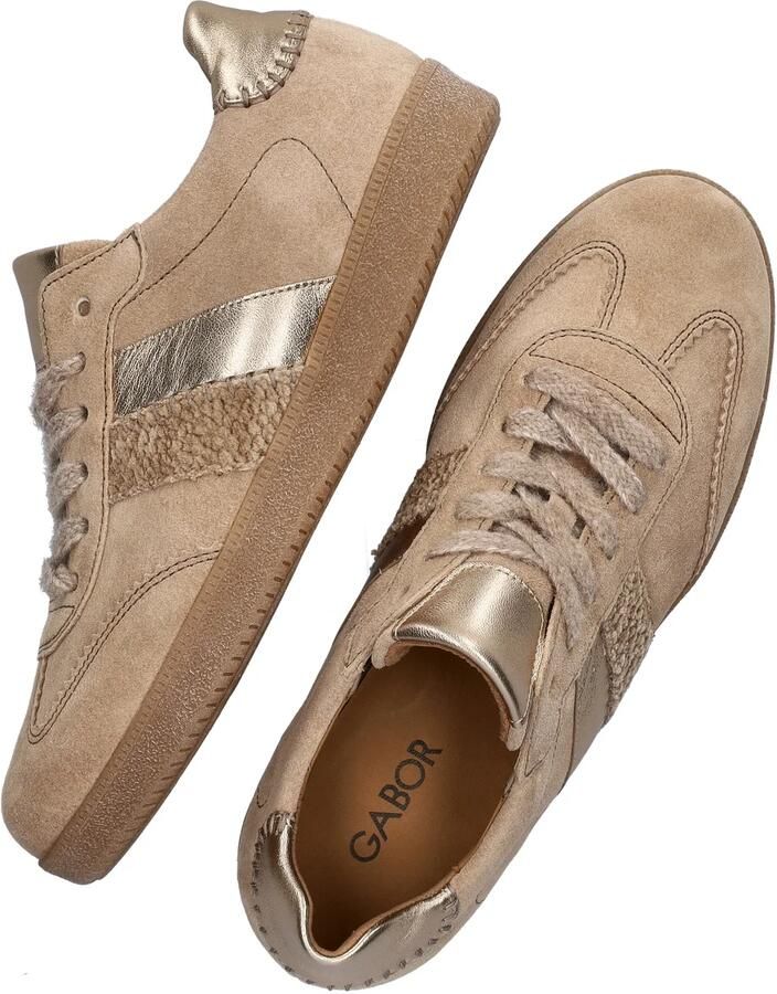 Gabor zandkleurige suède dames sneakers - Foto 4