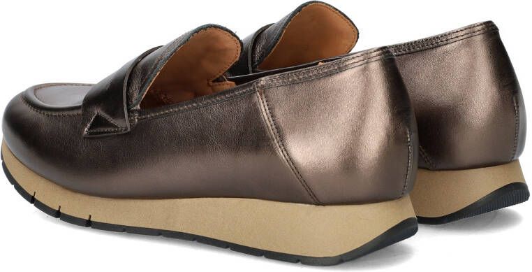Gabor Bronzen Leren Basket Sneakers Brown Dames - Foto 6