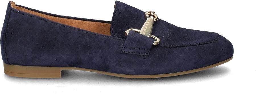 Gabor Elegante blauwe suède loafers met gouden detail Blue Dames - Foto 13