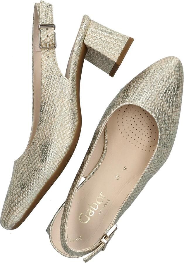 Gabor Slingback Pumps beige Synthetisch - Foto 8