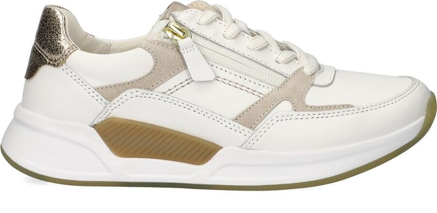 Gabor 86.958.52 Rolling Soft Sneakers Wit Leer Dames Wit Goud - Foto 13