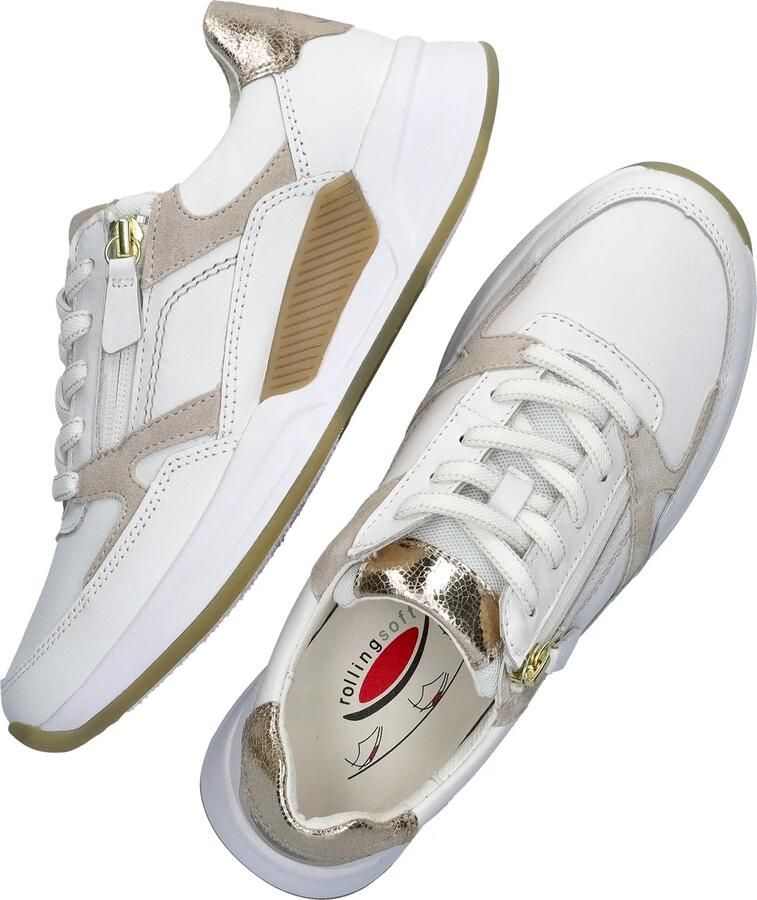 Gabor 86.958.52 Rolling Soft Sneakers Wit Leer Dames Wit Goud - Foto 14